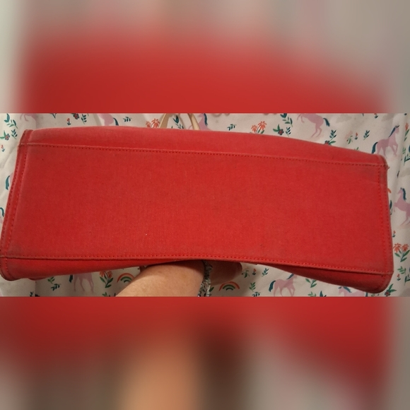 Spartina 449 Pink & Green Pineapple Paisley Linen Boho Casual Tote Purse Bag - Picture 7 of 13